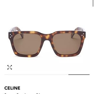New Celine Sunglasses CL40014I 53J Havana Square Frames Gray Lens 51-19-150